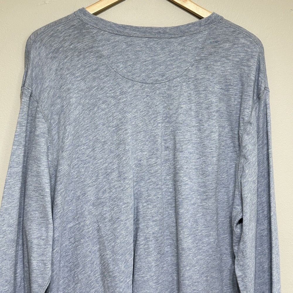 Gap‎ Athletic Fit Henley Shirt Men's XXL Blue Long Sleeve Comfort Casual - Picture 6 of 8